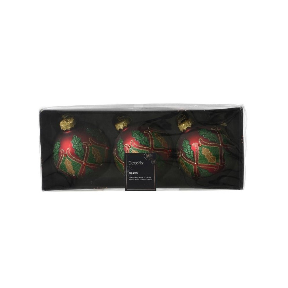 SFERA VETRO GREEN-RED D8